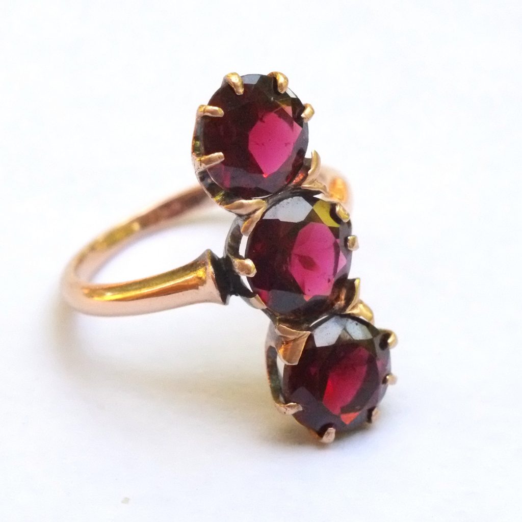 Victorian 3Stone Ring The Antiquarian