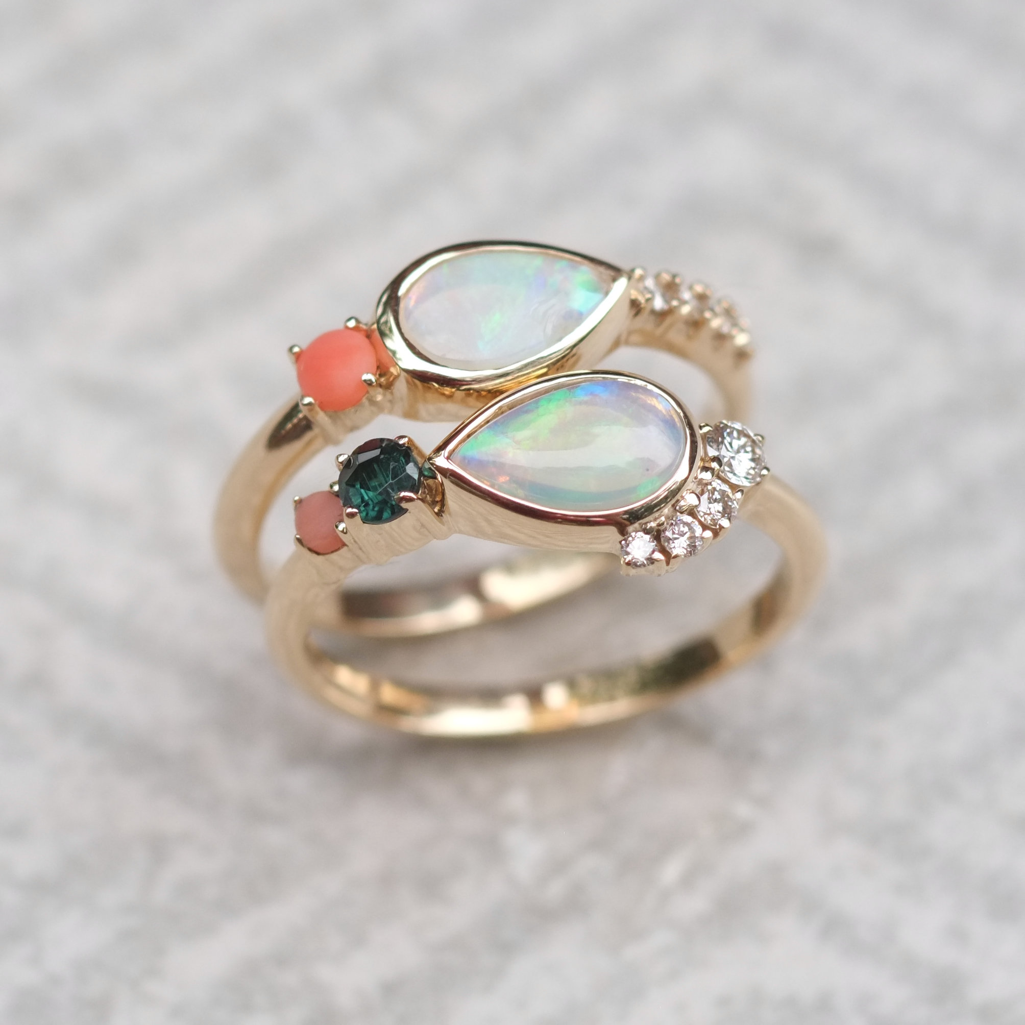 Cute Pear Opal Ring