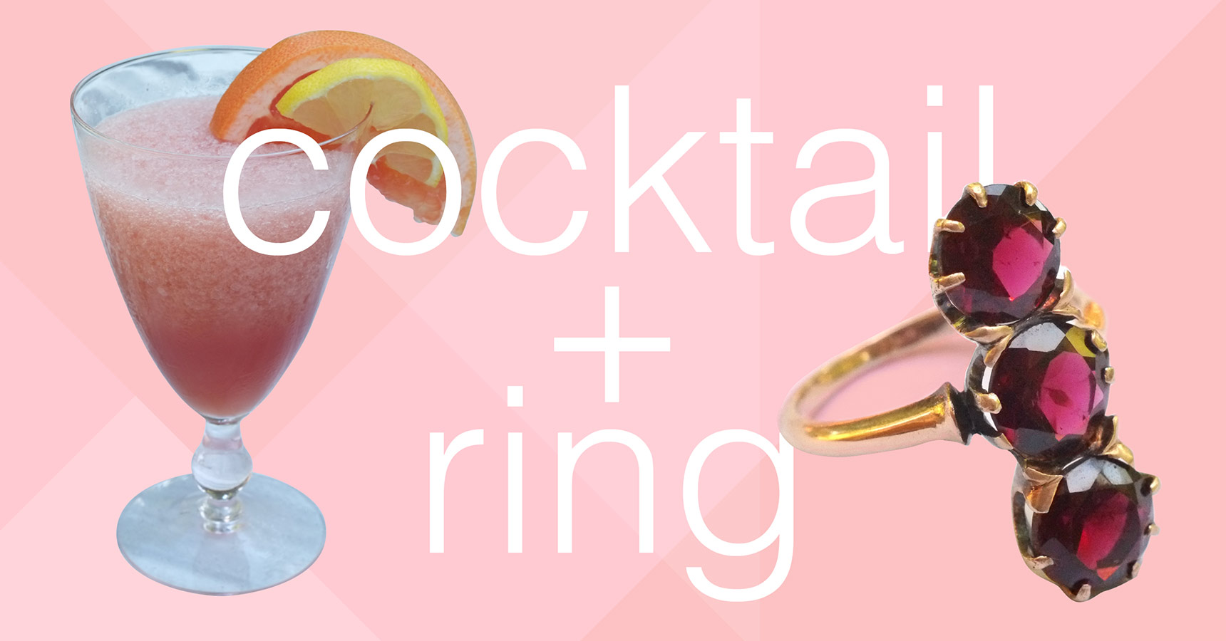 Cocktail + Ring: Garnets and Pomegranate Frosé