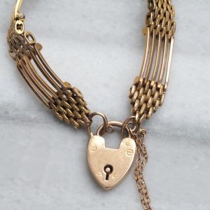 Victorian Gate Bracelet with Heart Padlock