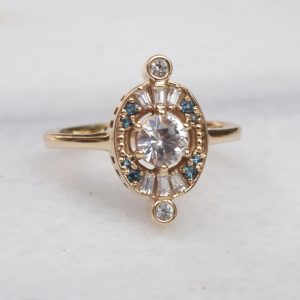 Victorian Inspired Halo Engagement Ring