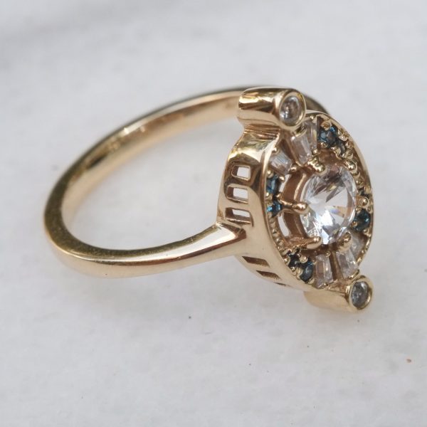Victorian Inspired Halo Engagement Ring