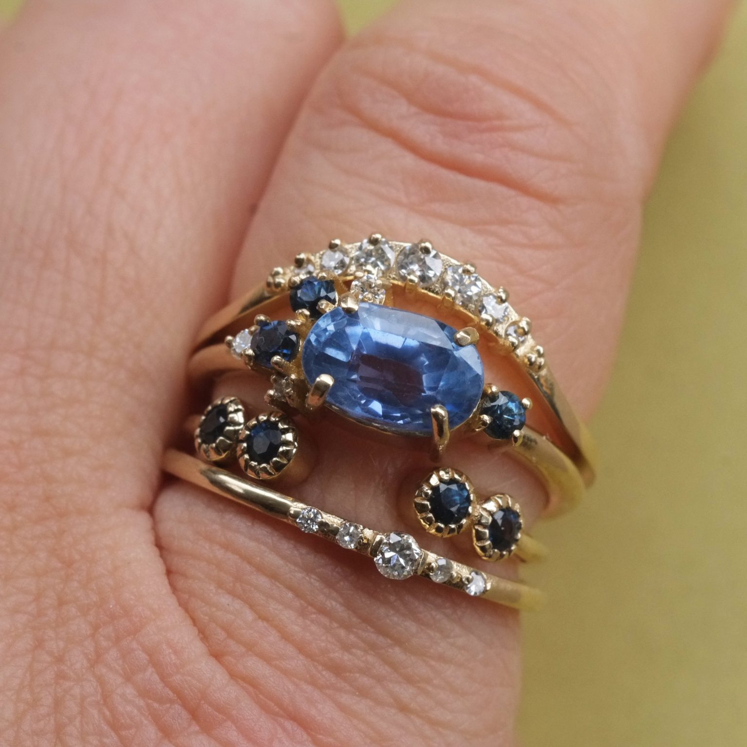stackable diamond sapphire ring        <h3 class=