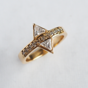 triangle diamond ring