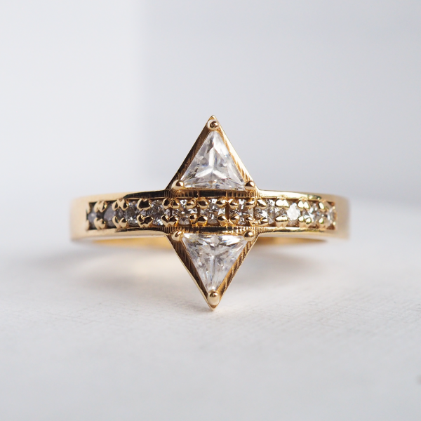 triangle diamond ring